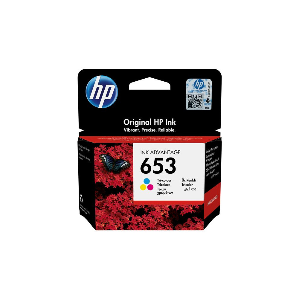 HP 653 Tri-color Original Ink Advantage Cartridge
