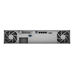 SYNOLOGY RS1221+ 8-Bay NAS-Rackmount AMD Ryzen V1500B 4-core 2.2GHz 4Go DDR4 up to 32Go RJ-45 4x1GbE 2xUSB 3.2 1xeSATA