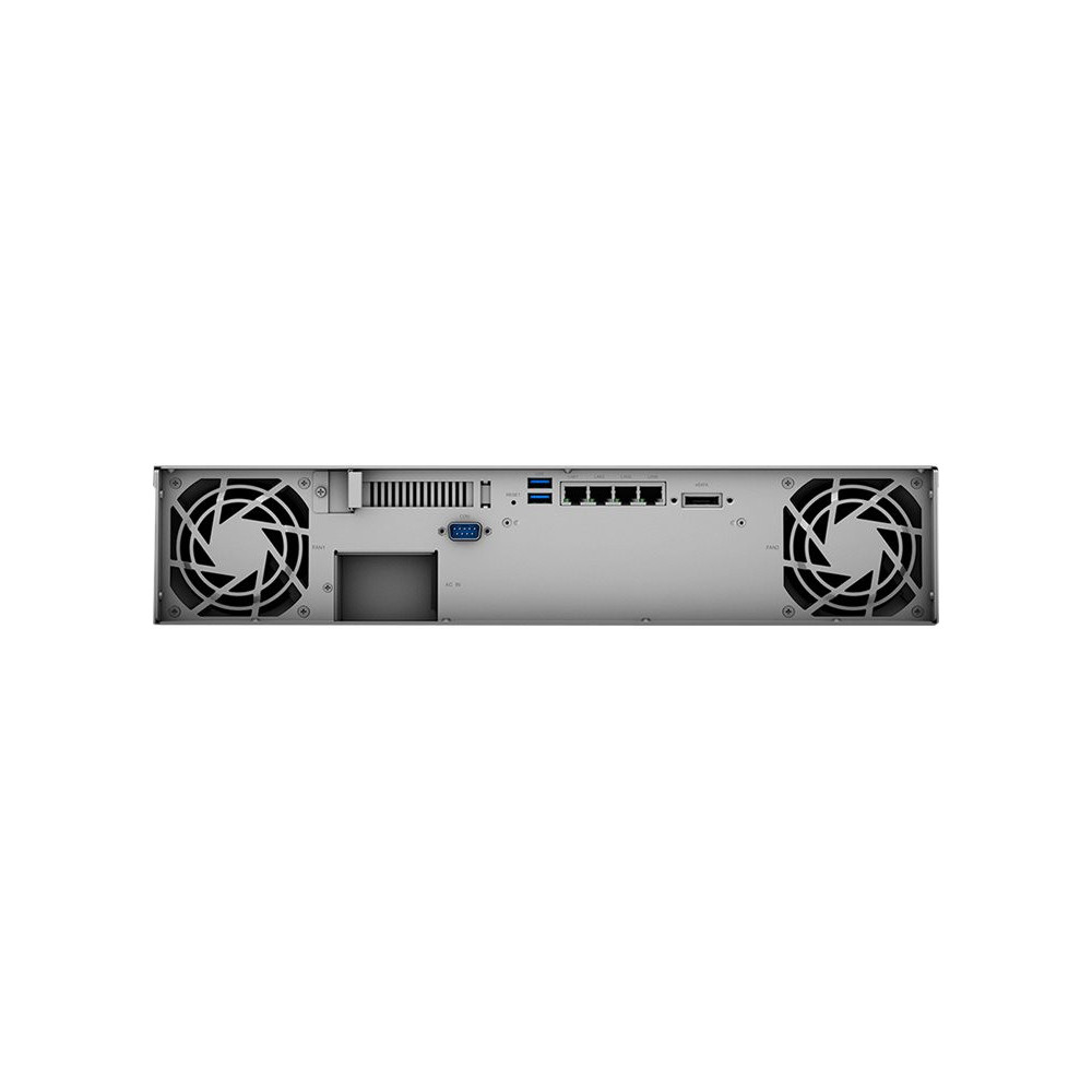 SYNOLOGY RS1221+ 8-Bay NAS-Rackmount AMD Ryzen V1500B 4-core 2.2GHz 4Go DDR4 up to 32Go RJ-45 4x1GbE 2xUSB 3.2 1xeSATA