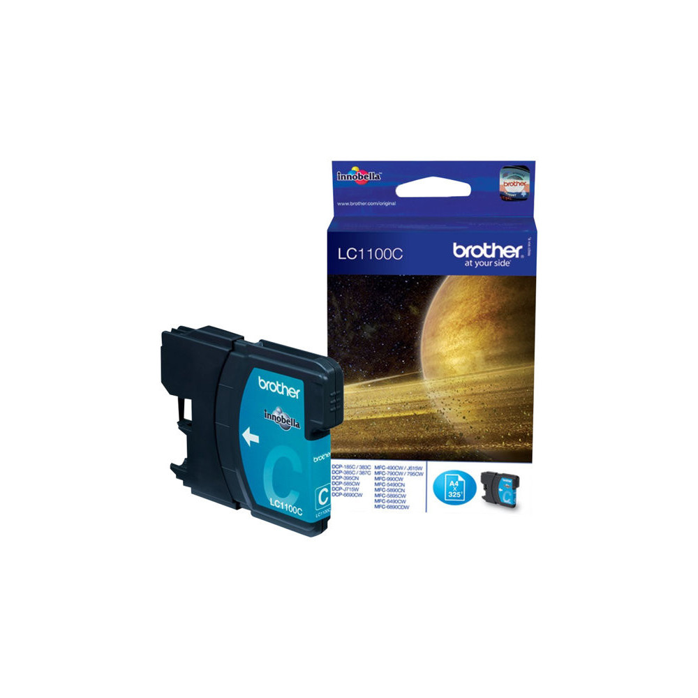 BROTHER LC-1100 cartouche d encre cyan capacité standard 5.5ml 325 pages pack de 1
