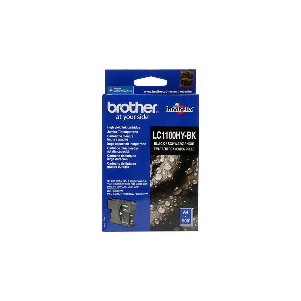 BROTHER LC-1100 cartouche d encre noir haute capacité 19ml 900 pages pack de 1