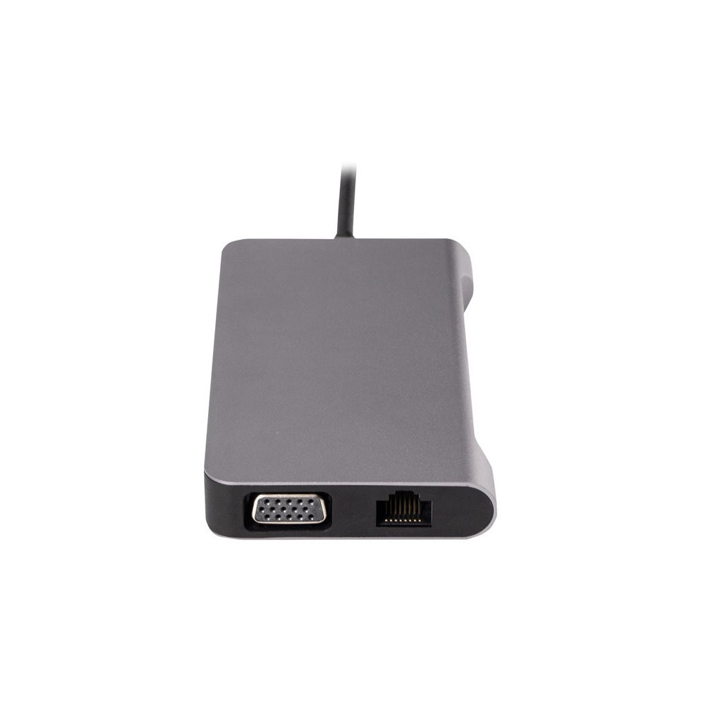 URBAN FACTORY Hubee Plus USB-C Mobile Station RJ45 Gigabit HDMI 4K VGA HD 3xUSB-A 3.1 of 10gbps 100Watts