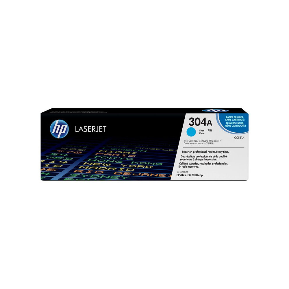 HP 304A original Colour LaserJet Toner cartridge CC531A cyan standard capacity 2.800 pages 1-pack ColorSphere