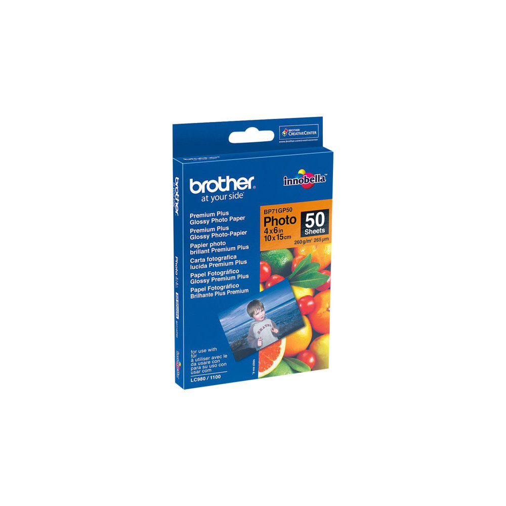 BROTHER brillant photo  papier blanc 100x150mm 50 feuilles