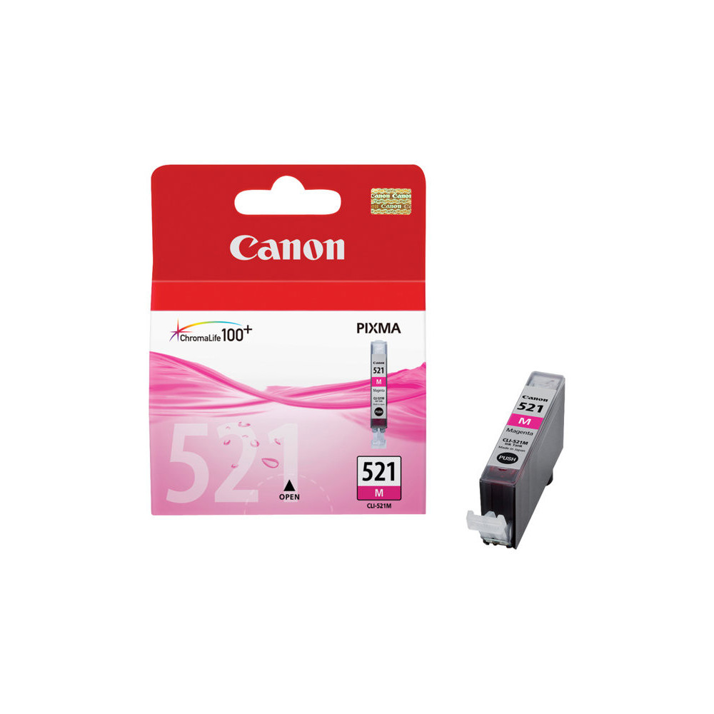 CANON CLI-521M cartouche dencre magenta capacite standard 9ml 480 pages pack de 1