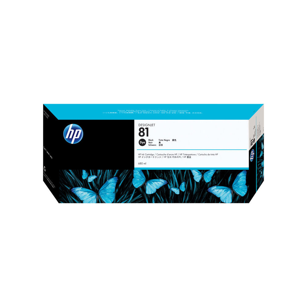 HP 81 original dye Ink cartridge C4930A black standard capacity 680ml 1-pack