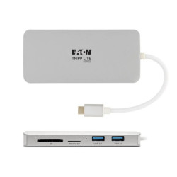 EATON TRIPPLITE USB-C Dock 4K HDMI USB 3.2 Gen 1 USB-A/C Hub GbE Memory Card 60W PD Charging
