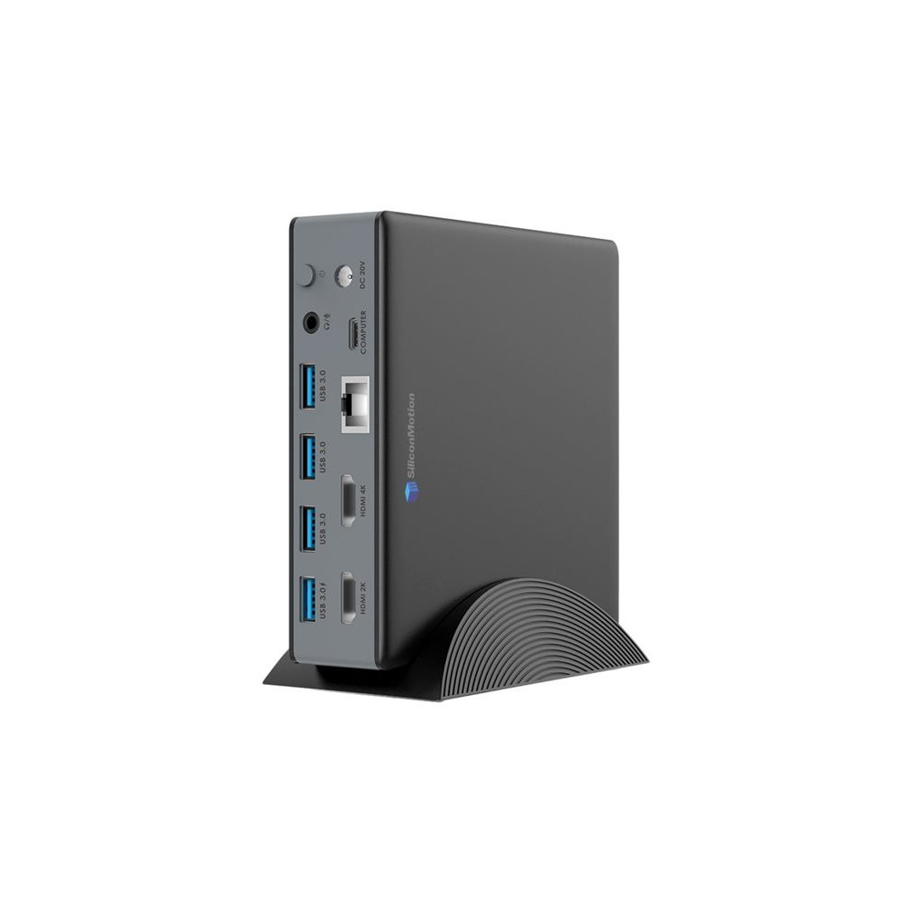 URBAN FACTORY Docking USB A/USB-C-100W-POWER SUP 130W 4K Multi Screen power Delivery 100W 2xHDMI 3xUSB 3.0 5Gbps