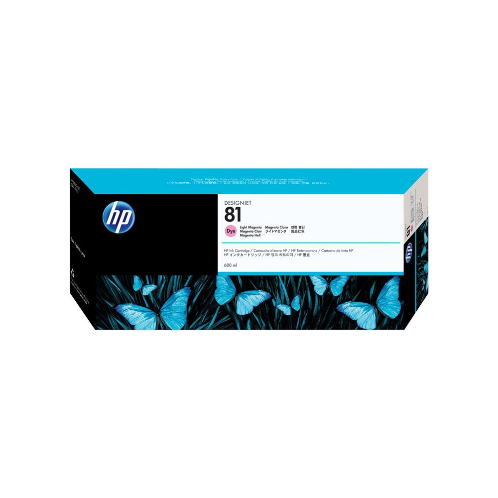 HP 81 original dye Ink cartridge C4935A light magenta standard capacity 680ml 1-pack