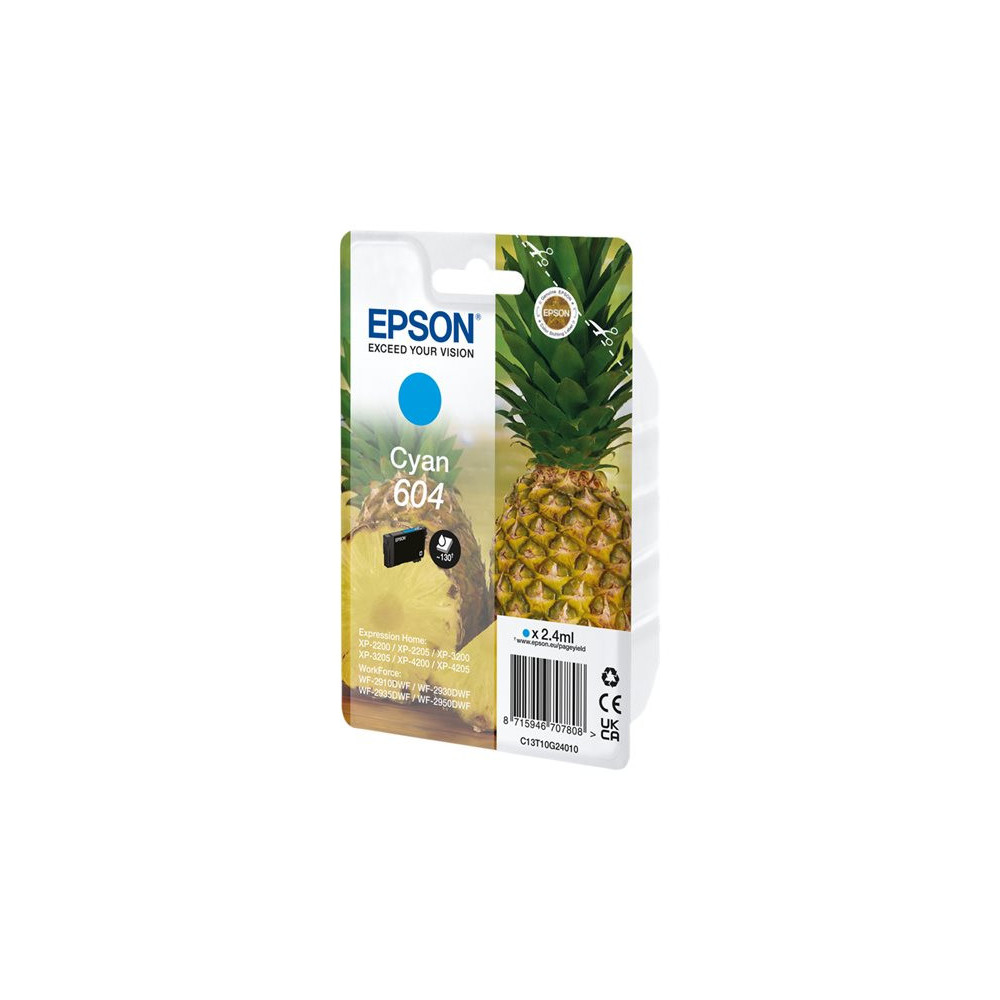EPSON 4LB Singlepack Cyan 604 Ink