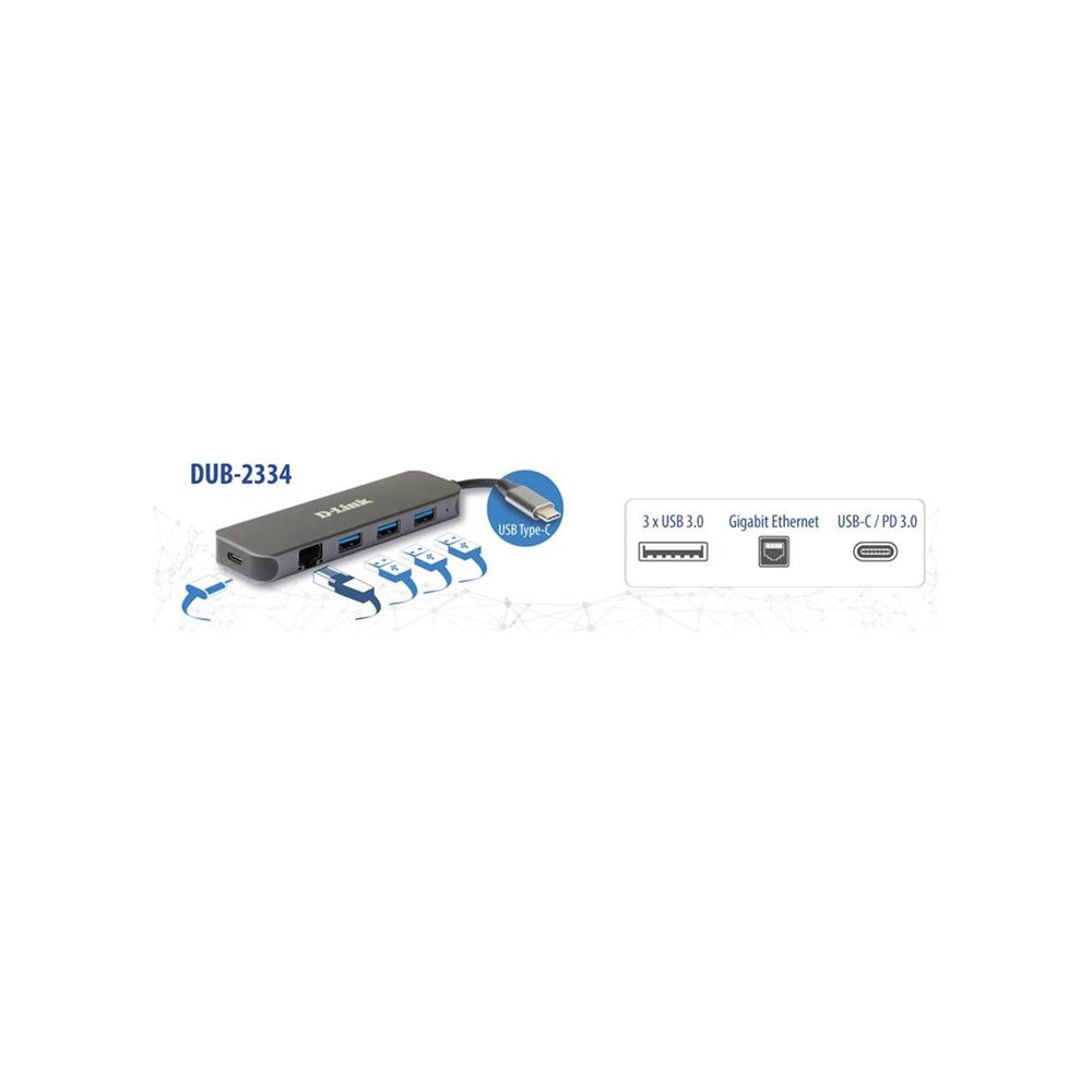 D-LINK 5in1 USB-C Mini Docking Station