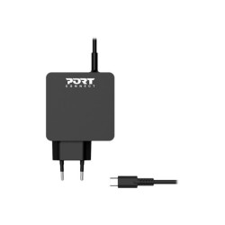 PORT DESIGNS Type C Universal Power Adapter 65W For Macbooks Notebooks Tablets Smartphones Up To 65W Type C Connector