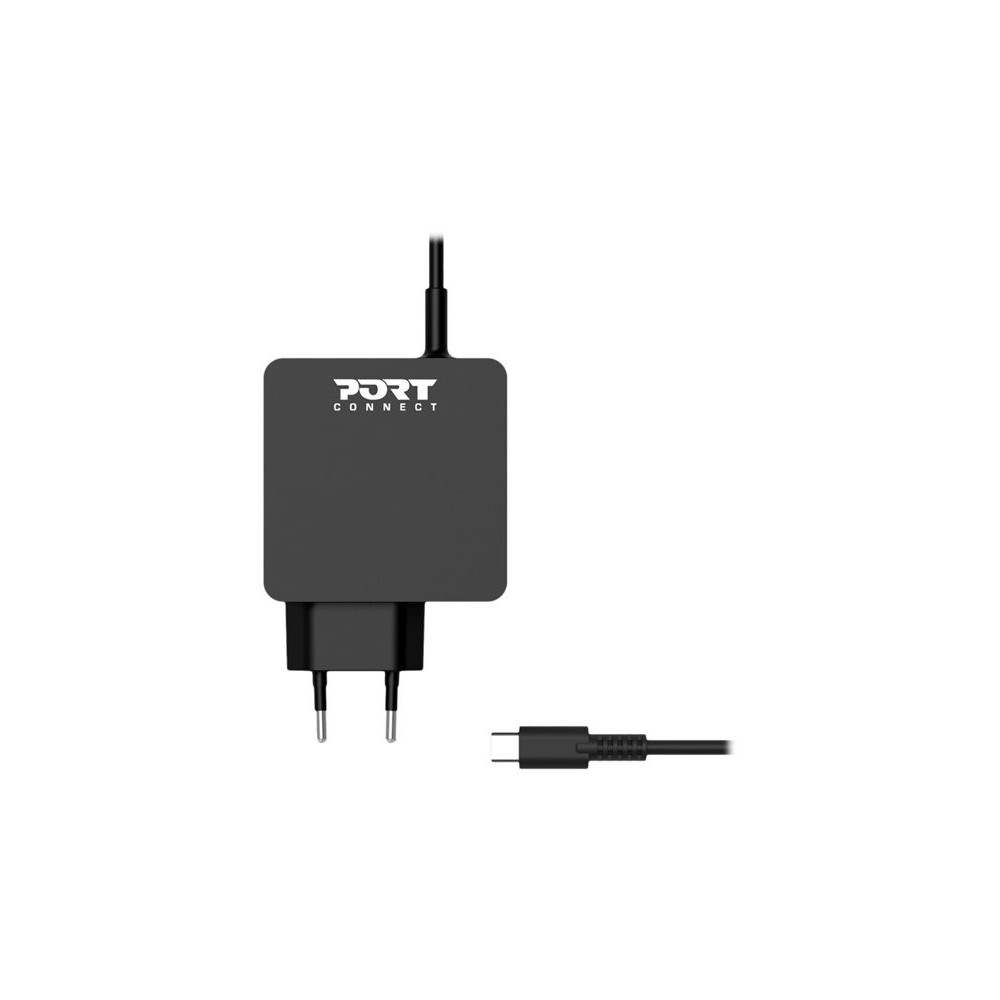 PORT DESIGNS Type C Universal Power Adapter 65W For Macbooks Notebooks Tablets Smartphones Up To 65W Type C Connector