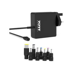 PORT DESIGNS Universal Power Adapter For Notebooks Up To 65W UK Plug 9 Universal Detachable Tips
