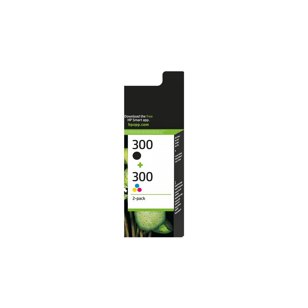 HP 300 original Ink cartridge CN637EE black and tri-colour standard capacity 2 x 4ml black: 200 pages colour: 165 pages 2-pack