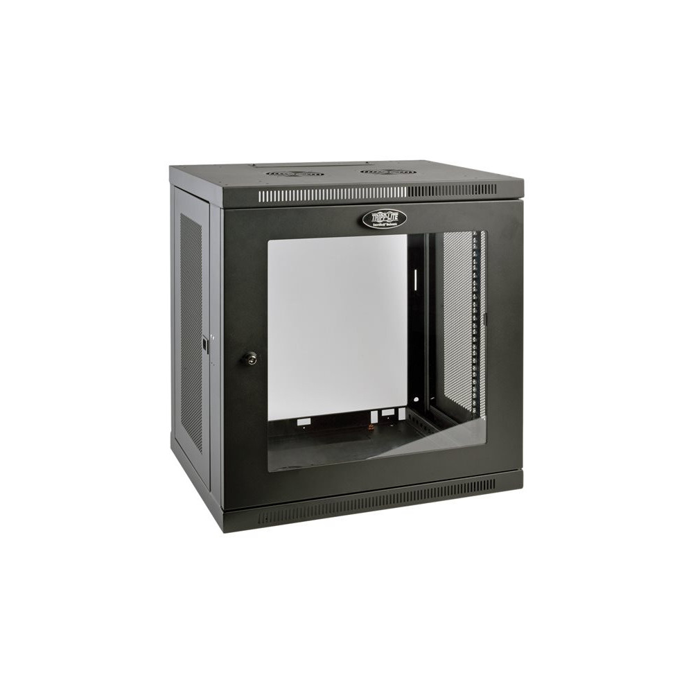 EATON TRIPPLITE SmartRack 12U Low-Profile Switch-Depth Wall-Mount Small Rack Enclosure Clear Acrylic Window