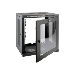 EATON TRIPPLITE SmartRack 12U Low-Profile Switch-Depth Wall-Mount Small Rack Enclosure Clear Acrylic Window