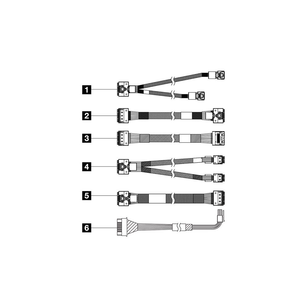 LENOVO ISG ThinkSystem SR650 V3 2.5p Chassis Front BP1 SAS/SATA Cable Kit