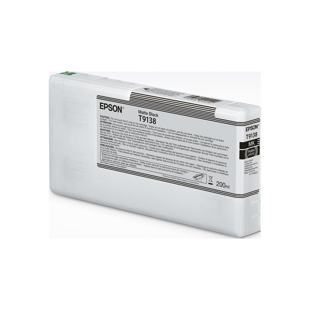 EPSON T9138 Matte Black Ink Cartridge 200ml
