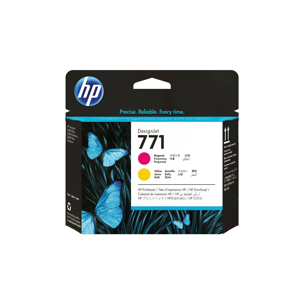 HP 771 original printhead CE018A magenta and yellow