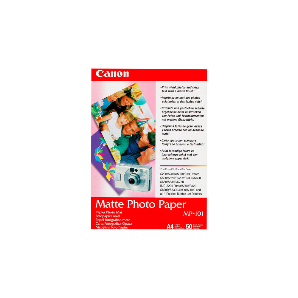 CANON MP-101 matte photo  papier 170g/m2 A4 50 feuilles pack de 1