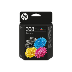 HP 308 Black/Tri-Color Ink Cartridge Combo 2-Pack