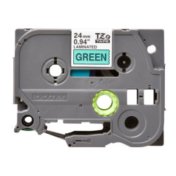 BROTHER P-TOUCH TZE-751 noir sur vert 24mm