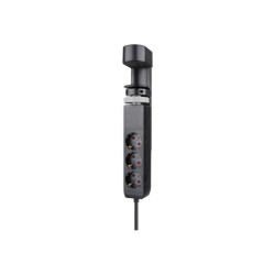 NEOMOUNTS VOLT Desk Clamp socket with Quick-charge USB Ports clamp 0-50mm 3x type-F 230V 1x USB-A 18W 2x USB-C 20W