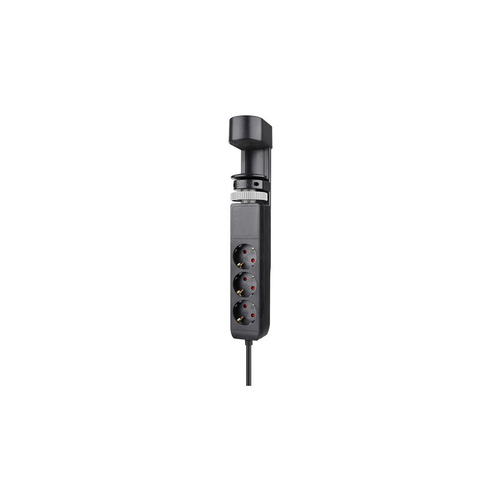 NEOMOUNTS VOLT Desk Clamp socket with Quick-charge USB Ports clamp 0-50mm 3x type-F 230V 1x USB-A 18W 2x USB-C 20W