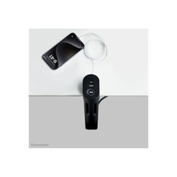 NEOMOUNTS VOLT Desk Clamp socket with Quick-charge USB Ports clamp 0-50mm 3x type-F 230V 1x USB-A 18W 2x USB-C 20W