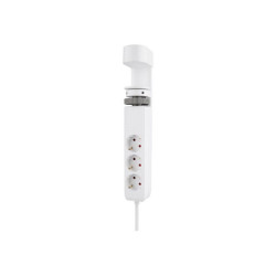 NEOMOUNTS VOLT Desk Clamp socket with Quick-charge USB Ports clamp 0-50mm 3x type-F 230V 1x USB-A 18W 2x USB-C 20W