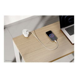 NEOMOUNTS VOLT Desk Clamp socket with Quick-charge USB Ports clamp 0-50mm 3x type-F 230V 1x USB-A 18W 2x USB-C 20W