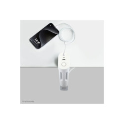 NEOMOUNTS VOLT Desk Clamp socket with Quick-charge USB Ports clamp 0-50mm 3x type-F 230V 1x USB-A 18W 2x USB-C 20W