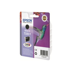 EPSON 5LB T0801 ink cartridge black standard capacity 7.4ml 330 pages 1-pack blister without alarm