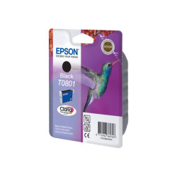 EPSON 5LB T0801 ink cartridge black standard capacity 7.4ml 330 pages 1-pack blister without alarm