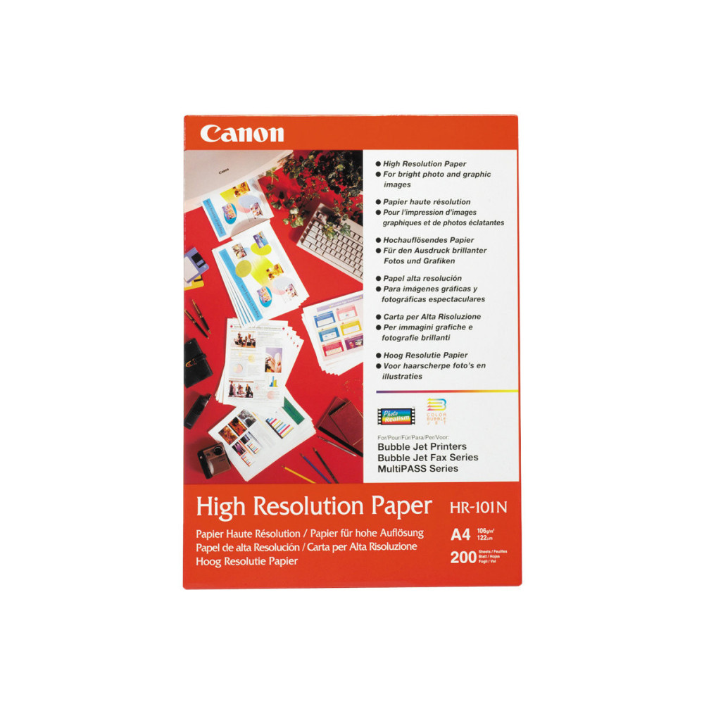 CANON HR-101 high resolution  papier inkjet 110g/m2 A4 200 feuilles pack de 1