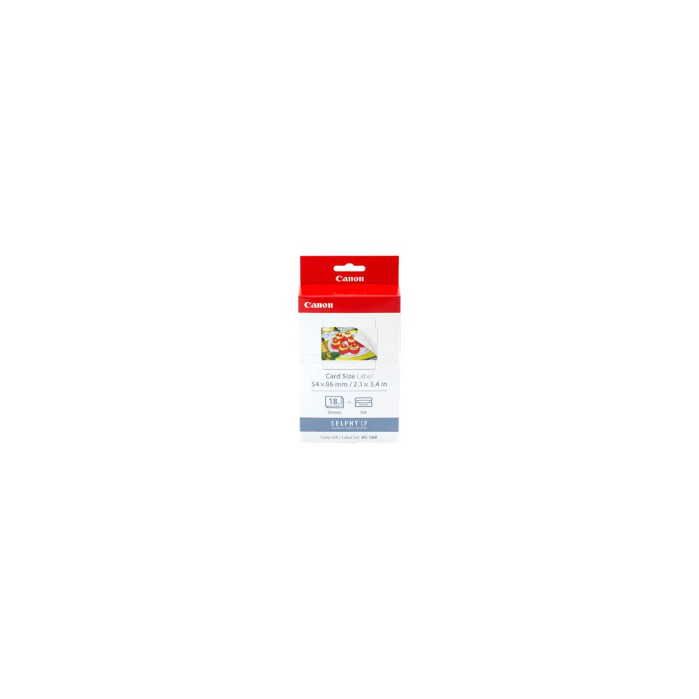 CANON KC-18IF photo sticker inkjet 54x86mm 18 feuilles pack de 10 with ink cassette for CP-100