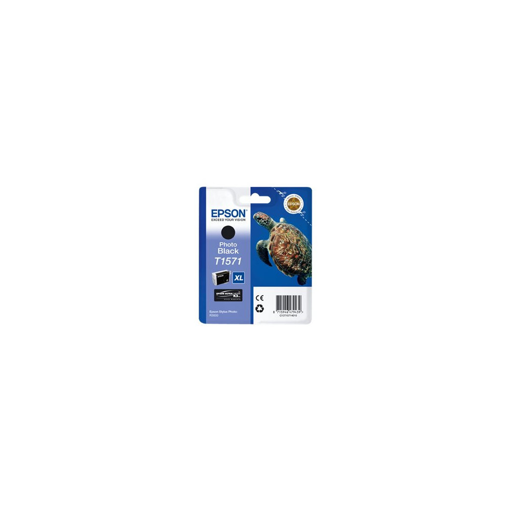 EPSON 5LB T1571 ink cartridge black standard capacity 1-pack blister without alarm