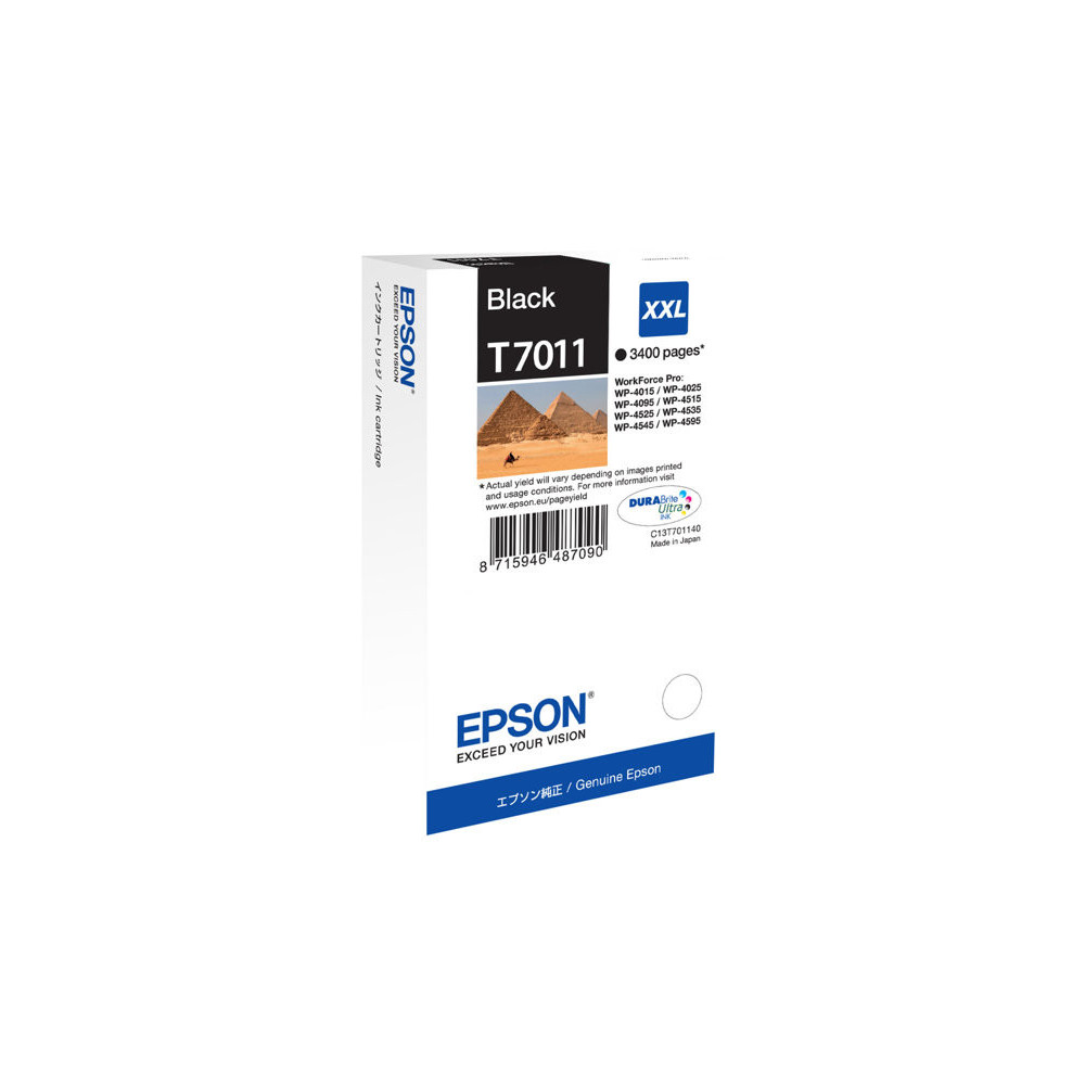 EPSON 1LB WP4000/4500 ink cartridge black extra high capacity 3.400 pages 1-pack blister without alarm