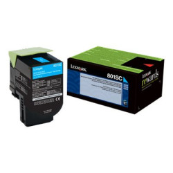 LEXMARK 802SC cartouche de toner cyan capacité standard 2.000 pages pack de 1 retour program