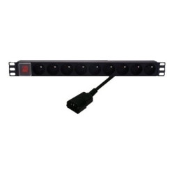 MCL Reglette electrique rackable 9 prises avec terre 16A cable C14