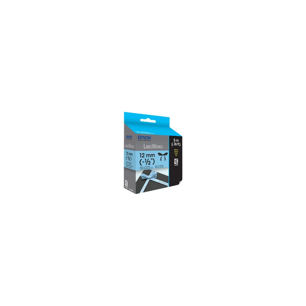 EPSON LC4PBK5 Ruban Noir sur Bleu 12mm x 5m