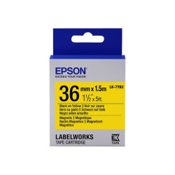 EPSON Label Cartridge LK-7YB2 Magnetic Black/Yellow 36mm (1,5m)