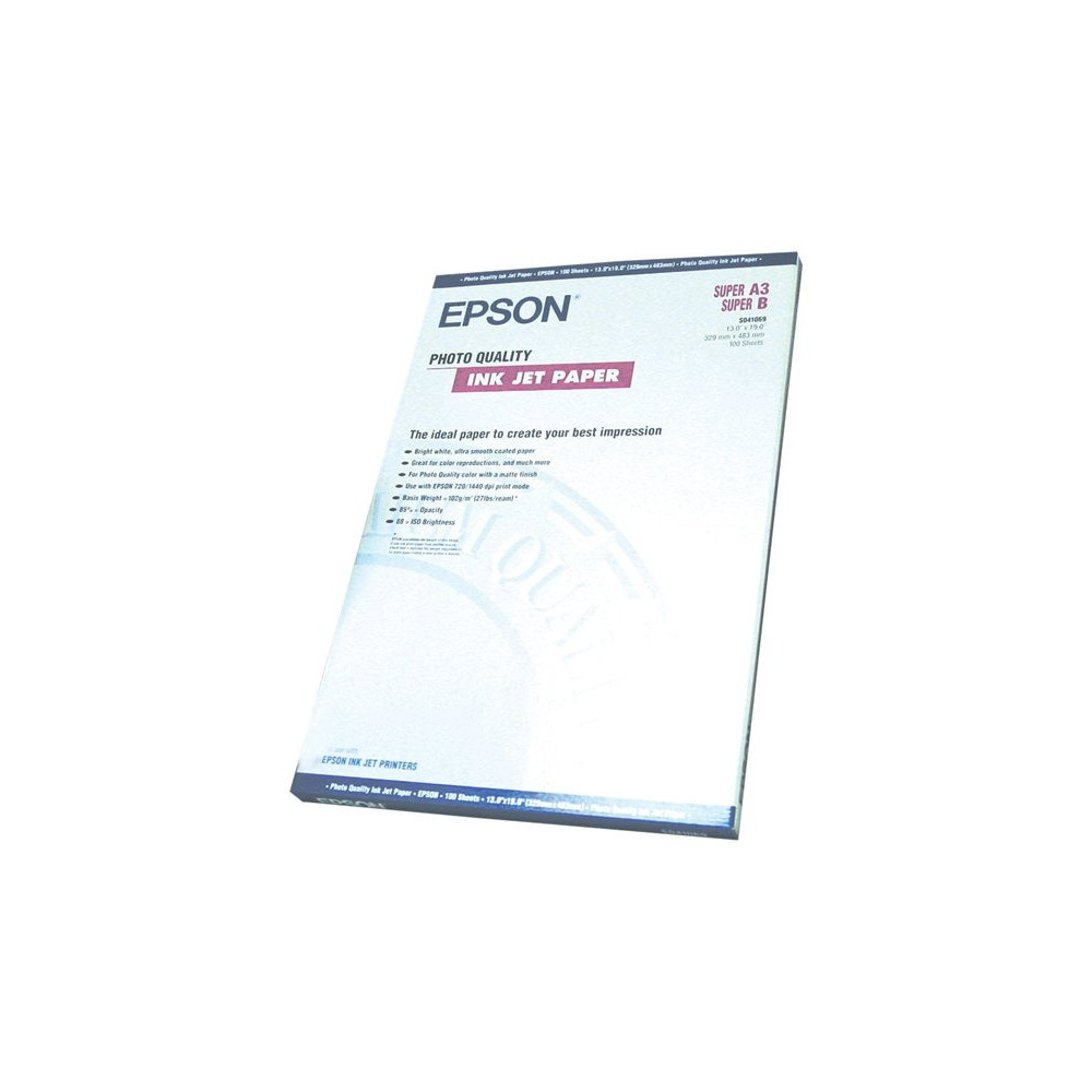 EPSON S041069 Photo papier inkjet 102g/m2 A3+ 100 feuilles pack de 1