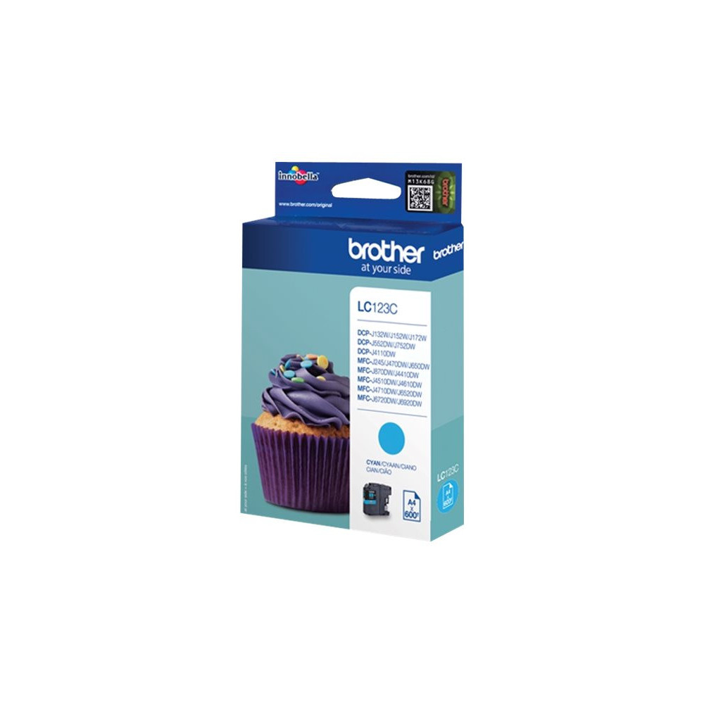 BROTHER LC-123 cartouche dencre cyan capacité standard 600 pages pack de 1