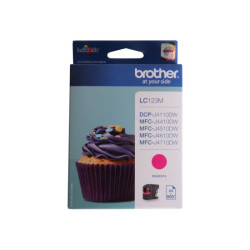 BROTHER LC-123 cartouche dencre magenta capacité standard 600 pages pack de 1