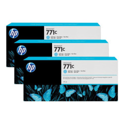 HP 771C original Ink cartridge B6Y36A light cyan standard capacity 3 x 775ml 3-pack