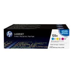 HP 125A original Toner cartridge CF373AM cyan magenta yellow standard capacity 3 x 1.400 pages 3-pack