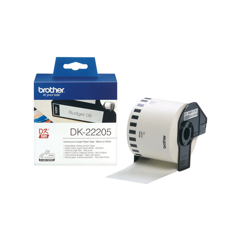 BROTHER P-TOUCH DK-22205 continue length  papier 62mm x 30.48m