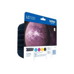 BROTHER LC-1220 cartouche d encre noir et tricolore capacité standard 4 x 300 pages 1-pack blister sans alarme